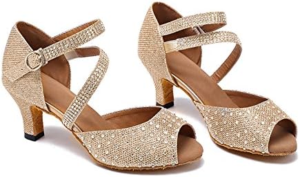 Honeystore ženske rinestone blistaju latino plesne cipele Mary Jean Dance Cipele cipele za cipele