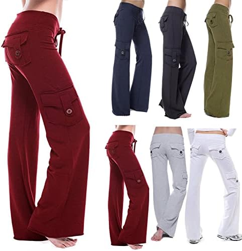LBJTAKDP Cargo Hlače Žene Moda 2022 Ležerne lagane hlače sa džepovima