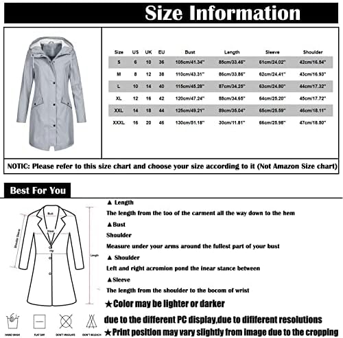 Mebamook ženske zimske kapute kišne jakne na otvorenom plus srednji i dugi vodootporni kaputi