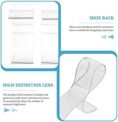 Generic 4pcs Clear Akril Sandal Shoel Shot za prikaz cipela Podržava oblike Shaper Forms umetci za kućnu trgovinu