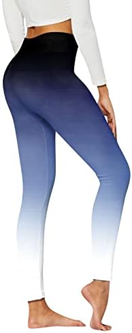Visoke vučne strugove za žene Ne vidi meko meko upravljanje trbuhom Yoga hlače gradijentne boje tekući za žene