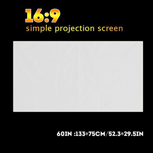 4K HD projekcijski ekran, sklopivi projektor platno16: 9 Poliesterski tkanini zadnja projekcija za