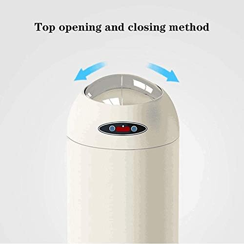 JYDQM punjivo za punjivo smeće može pametno indukcijsko smeće može zaokružiti belesno metalno kantu s dvosmjernim otvaranjem i zatvaranjem kante za smeće za spavaću sobu