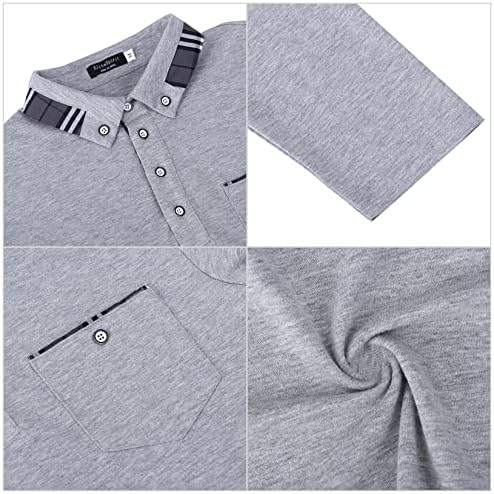 EliteSpirit muns polo majice kratki rukav ovratnik za golf Ležerne prilike modernih polo majica sa džepom