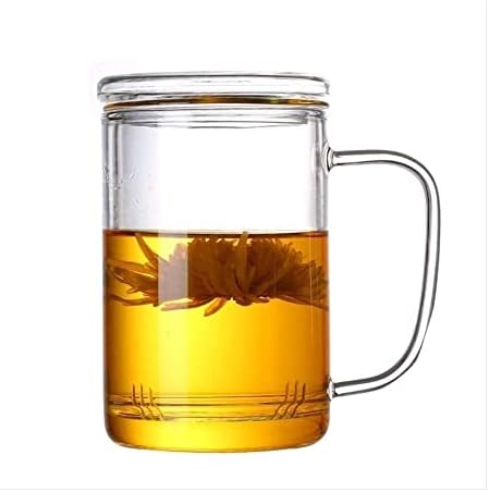 CHEFUN Kettle čajnik 450ml Borosilikat staklena čaša otporna na toplotu filtera Trup čajnik kafe čajnik za čaj za čaj za cvijeće za čaj za čaj za vodu Filtrirani uredski čajnik