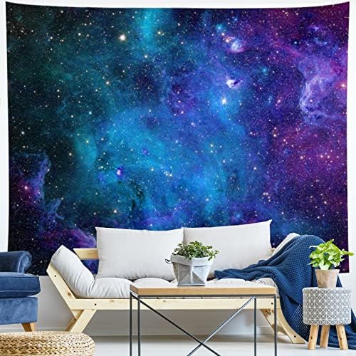 Lahasbja Galaxy tapiserija plavo zvjezdano nebo tapiserija Univerzum svemirska tapiserija zid viseća psihodelična
