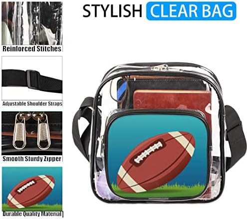 Clear Bag Stadium Approved America Football Clear Crossbody messenger torba transparentna torbica