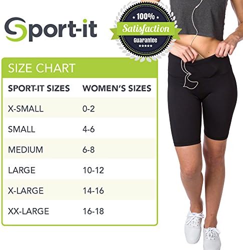 Sport-IT Active Long Hotsa, Biciklistička vježba Trčalice s džepovima i Tummy Control za žene