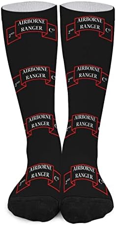 2nd Ranger bataljon Funny Print visoke čarape koje odgovaraju boji čarapa za muškarce žene