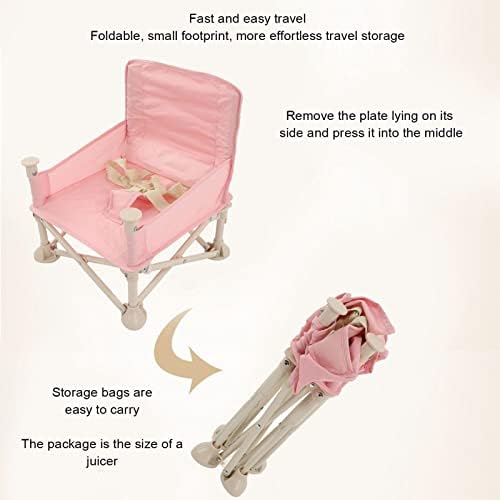 Stolica za piknik za bebe, sklopiva prenosiva stolica za obuku beba od oksfordske tkanine opremljena sigurnosnim naramenicama maksimalnog opterećenja od 20 kg može se iznijeti za putovanje