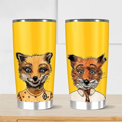 Čaša Od Nerđajućeg Čelika Izolovana 20 Oz Mr. Čaj I Topla Gospođa Cold Fox Ledena Kafa Vino Funny Travel Cups