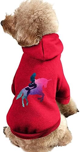 Galaxy sirena jahanje jednorog jednodijelni pas kostim kućni ljubimac odjeću sa šeširom za štenad