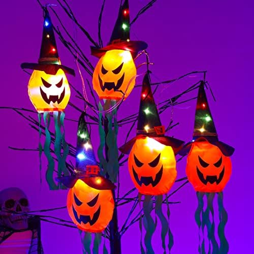 Nsqfkall Halloween dekoracija svjetla bundeva atmosfera svjetla za Party ukras Halloween sjajna dekoracija