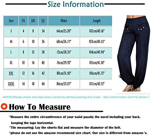 Miashui džepne tajice plus veličine čvrste labave hlače casual ženska modna pantalona noga 3xl joga hlače za žene