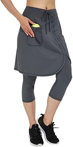 Cityoung Capri sa suknjom u prilogu za žene atletska suknja sa gamašima suknje Skromne suknje za žene
