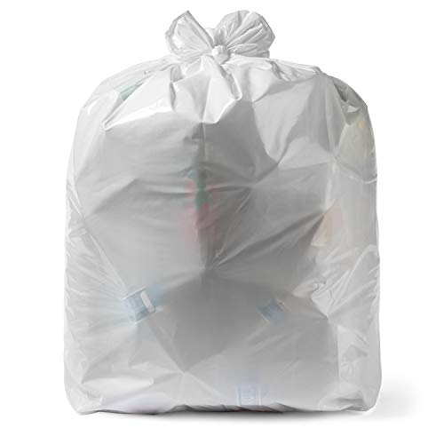Aluf plastika 8 galona 0,7 mil Bijela za smeće - 20 x 22 - pakovanje od 125 - za dom, kuhinju,