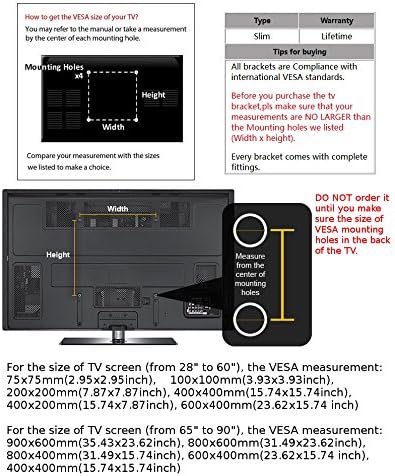 CK Global niskofizitet TV zidni nosač zidnih nosača sa ugrađenim nivoom duha za Samsung TV LN-T3242H LNT3242HX / XAA