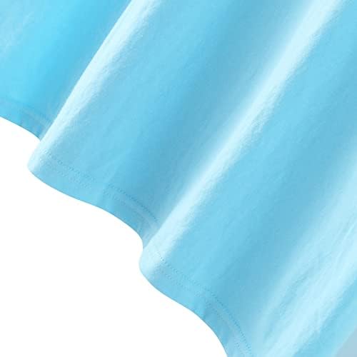 Svijetlo plavi vrhovi za teen djevojku Ljeto jesen kratki rukav čamac na vratima Pismo Ispiši opušteno fit smiješna vrhova majica ženske 2023 71 XL