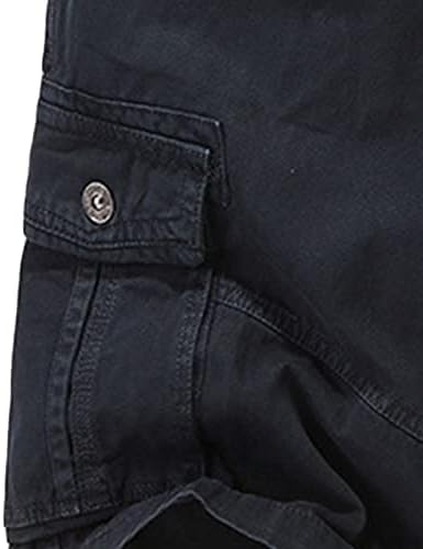 Muške jednobojne pamučne kratke hlače za teret na otvorenom s više džepova kratke Casual lagane