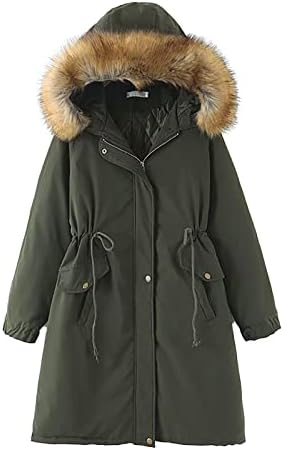 Ženske jakne sa kapuljačom plus veličina ovratnik debeli tanji topli dugi struk pamučni kaputi zimski vanjski