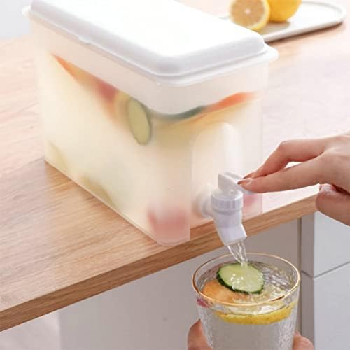 Zerodeko Organizacija pranja rublja Plastični dozator pića sa spigotima Ledena limunada mlijeko Čaj za kavu Kontejner za pranje rublja za hladnjak 3.5L Dekor za pranje rublja