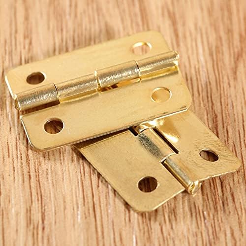 SXNBH 4pcs Iron ladice nakit Kutija za nakit Namještaj Wine Wooden Case Hinges 24 * 18 mm Mini Gold Dekorativne