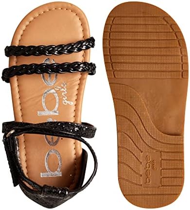 bebe sandale za djevojčice za malu djecu – sandale od umjetne kože pletene svjetlucave gladijatorske