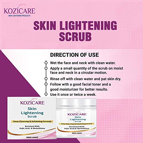 Organic Care Kozicare piling za izbjeljivanje kože dubinsko čišćenje & formula za piling obogaćena Kojičnom kiselinom i glutationom - 100 gm