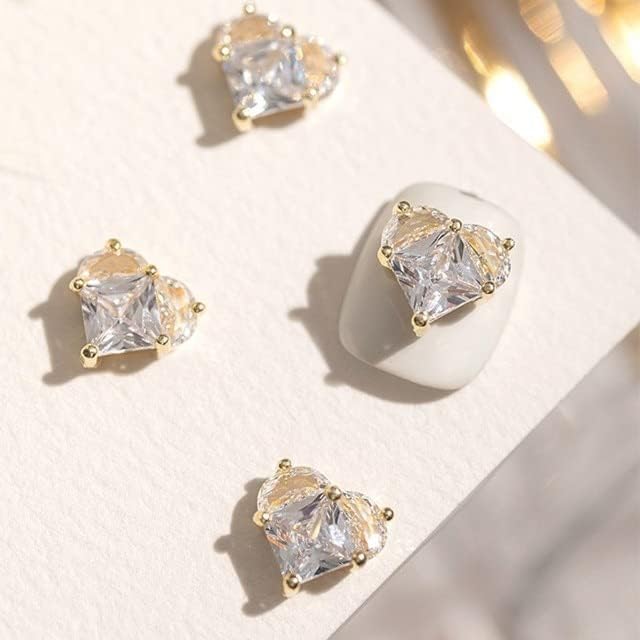 5kom Sparkle Nail Cirkon čari nakit u obliku srca Multi-Designs kvaliteta dijamanti Nail Strass Gems za manikir Nail Supply -