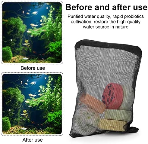 Cobee Aquarium filterske torbe, 10kom akvarijske filterske medijske torbe sa patentnim zatvaračem za akvarijum medijska mrežasta Filterska torba visokog protoka Fine mrežaste mreže za višekratnu upotrebu za aktivni ugljen, biosfere