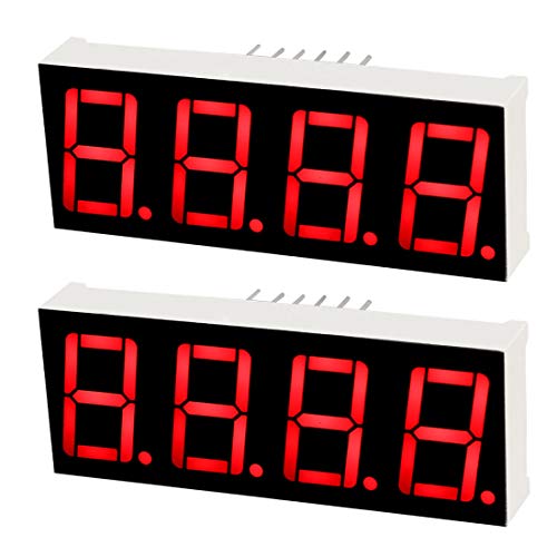 uxcell uobičajena katoda 12pin 4-bitni 7 segmentni ekran 1,98 x 0,75 x 0,31 inča 0,55 crvena LED displej Digitalna