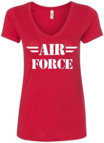 Air Force Ženska majica V-izrez V-izrez Vojni veteranski powi MUS Air Force Mama