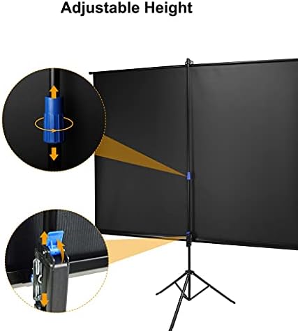 N / A Screen projektor 72 100 inča Stand štand 16: 9 Prijenosni projekcijski ekran 4K 3D Filmovi zaslon