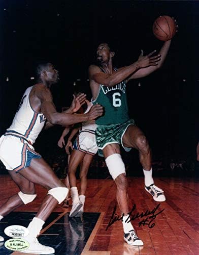 Bill Russell potpisao je autogramirano 8x10 fotografija Celtics Hook Shot JSA FF53546