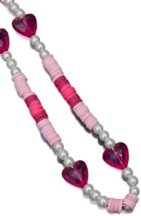D'amore ATELIER u obliku srca sa perlama za telefon čari narukvica akril ručno rađeni ružičasti