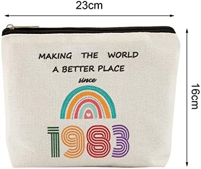 1983 40. rođendanski pokloni za žene, 40 godina rođendanski pokloni kozmetičke torbe za žene, 40. rođendanski poklon za njenu torbicu za šminkanje toaletna torba putni pribor Organizator futrole za kozmetiku, toaletne potrepštine