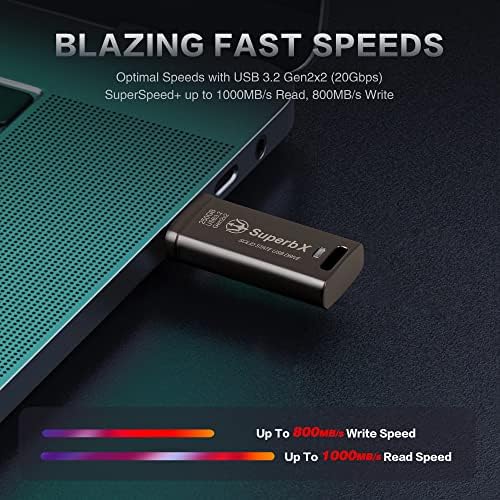 Tridenite prijenosni SSD 250GB SSD USB pogon, USB 3.2 Gen2x2 SuperSpeed+, UASP kompatibilan, SuperbX metalna zaštita tijela. Ultra brzine do 1000MB / S čitanje, 800MB / s pisanje