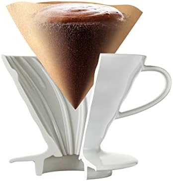 Hario V60 papirni filteri za kafu za jednokratnu upotrebu prelijte konusne filtere veličine 02, prirodni, 100 count