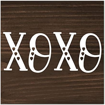 Dan zaljubljenih XOXO LOTOVING Drveni znakovi Početna Dekor Romantični citati znače rustikalni zidni viseći dekor za Valentinovo za kućnu vjenčanje za djevojke 15x16