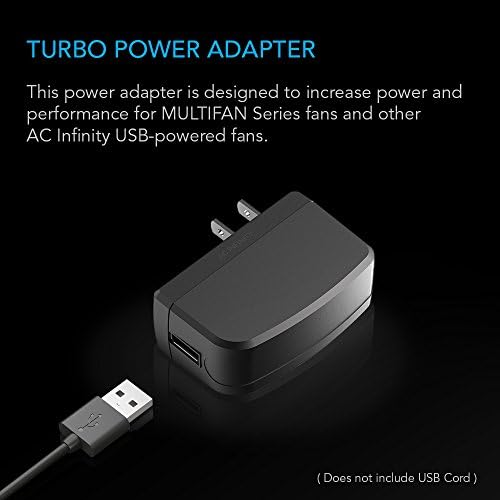 AC Infinity Turbo fan Adapter za struju, za USB ventilatore MULTIFAN serije