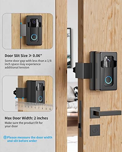 Coolwufan nosač na vratima protiv krađe sa funkcijama podešavanja, video na vratima Mount za apartman, dom, posao, ne-bušilica i jednostavan za instalaciju (patent)