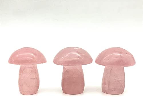 Binnanfang AC216 1pc Natural Big Pink ružičasti kvarcni kristalni ukrašen od gljiva u obliku kamena dekora zacjeljivanje prirodnog kamenja i minerala Crystali Flasting