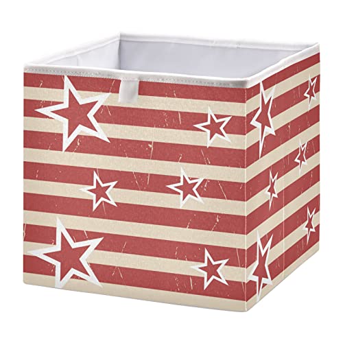 Američke patriotske zvijezde Stripes Cube Skladište bin Skladišta za skladištenje Vodootporna