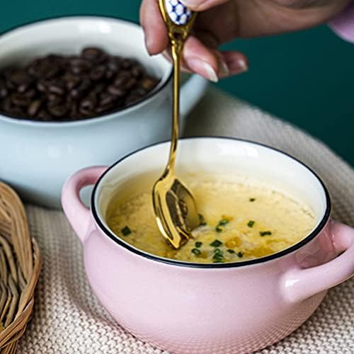 Posude za keramičke supe sa ručicama Sigurne posude za francusku luknu juhu Casserole Crock Pink