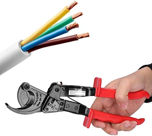 Fafeicy HS-325A rezači kabela, visoki karbonski čelik + PVC alat za prešanje, 260 mm / 10.2IN žičarski priključni prsterier, prihvaća sigurnosni dizajn kopče