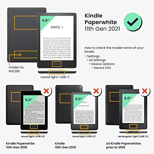 kwmobile futrola kompatibilna sa Kindle Paperwhite 11. Generacija 2021 - omot za knjige od PU kože - Violet