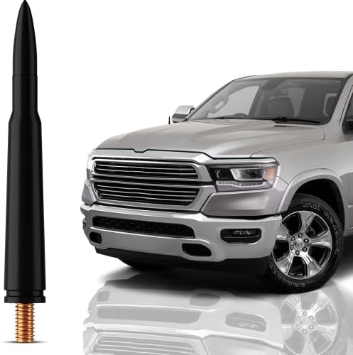 Bullet antena za Dodge RAM 1500 - visoko izdržljiva Premium Truck Antena 5,45 inča-Auto Praonica-otporna Radio Antena za FM AM-Crna, dizajn 50 kalibra-Ram 1500 dodatna oprema