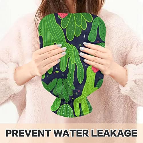 Flaše sa toplom vodom sa poklopcem zeleni kaktus vreća za toplu vodu za ublažavanje bolova,