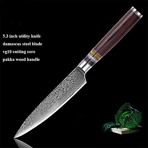 Gond kuhinjski nož 4 kom. Chef Rezanje Nakiri Utility Paring Japanski Damask VG10 čelični kuhinjski noževi poklon