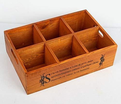 Anncus 1pc Zakka Vintage Drvena kutija Six Lattic Trgovina radnom površinom Podešavanje kutije za sadnju
